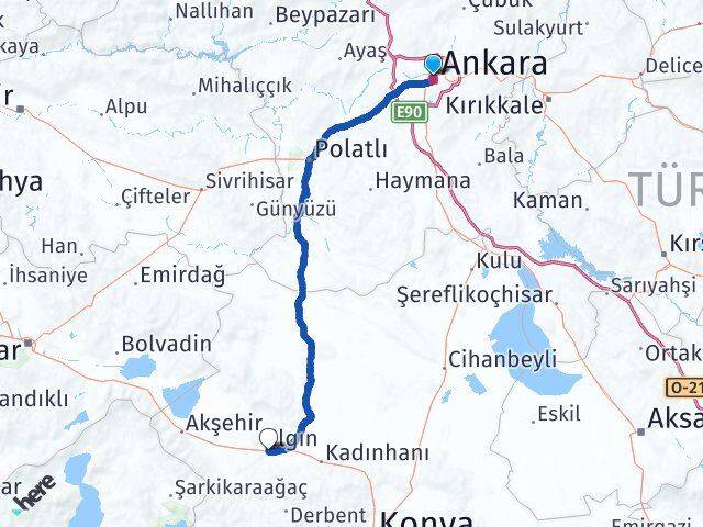 Ankara Altındağ Ilgın Konya Arası Kaç Saat? Yol Haritası, Yakıt, Rota ve Mesafe Hesaplama Ankara Altındağ Ilgın Konya Arası Kaç Km? Kaç Saat? Yol Haritası