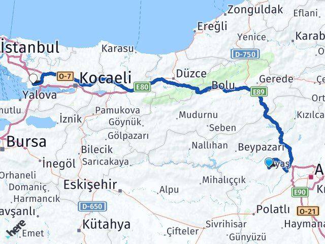 Ankara Ayaş Gebze Kocaeli Arası Kaç Saat? Yol Haritası, Yakıt, Rota ve Mesafe Hesaplama Ankara Ayaş Gebze Kocaeli Arası Kaç Km? Kaç Saat? Yol Haritası