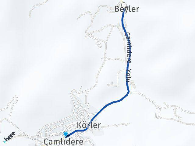 Ankara Çamlıdere Beyler Çamlıdere Arası Kaç Km - Yol Haritası