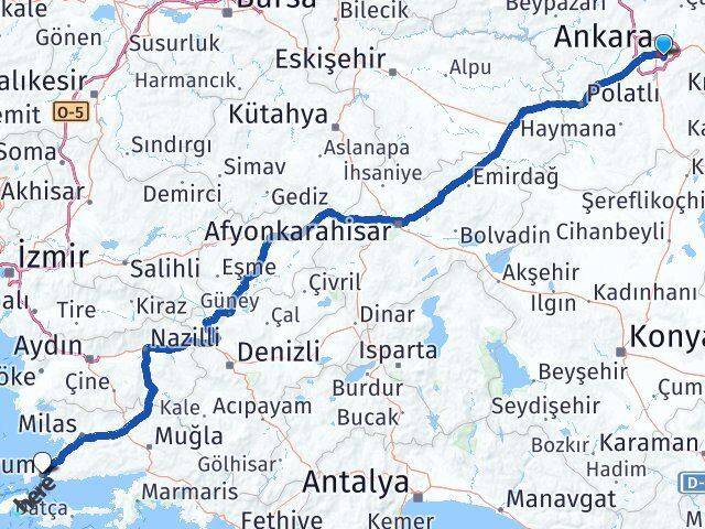 Ankara Çankaya Bodrum Muğla Arası Kaç Saat? Yol Haritası, Yakıt, Rota ve Mesafe Hesaplama Ankara Çankaya Bodrum Muğla Arası Kaç Km? Kaç Saat? Yol Haritası