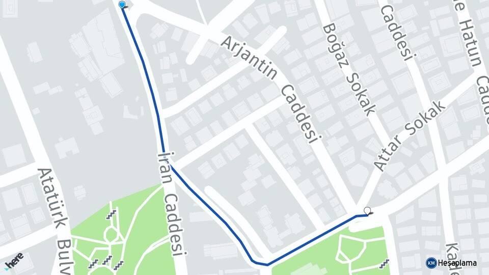 Ankara Çankaya Gaziosmanpaşa Çankaya Arası Kaç Km - Yol Haritası