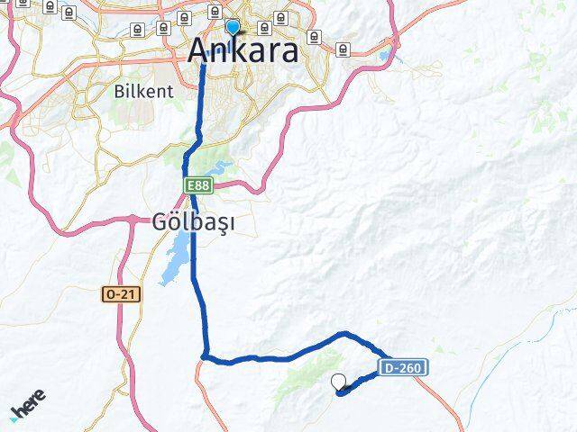 Ankara Çankaya Maltepe Gölbaşı Arası Kaç Km - Yol Haritası
