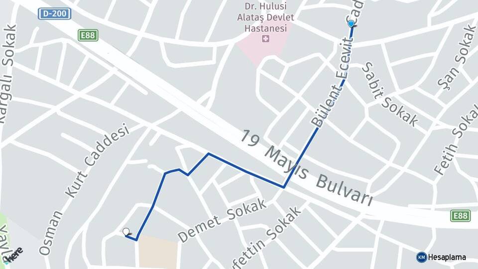 Ankara Elmadağ Tatlıca Elmadağ Arası Kaç Km - Yol Haritası