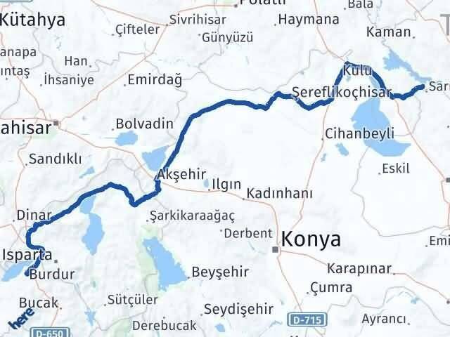 Ankara Evren Burdur Arası Kaç Km - Yol Haritası