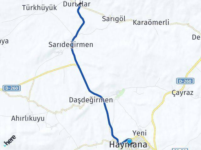Ankara Haymana Durutlar Haymana Arası Kaç Km - Yol Haritası
