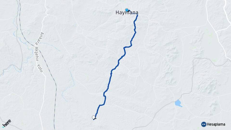 Ankara Haymana Emirler Haymana Arası Kaç Km - Yol Haritası
