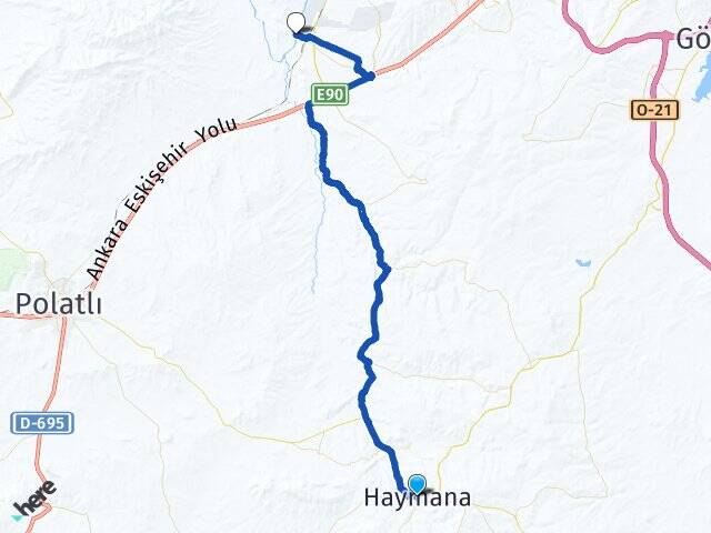 Ankara Haymana Malıköy Başkent OSB Sincan Arası Kaç Km - Yol Haritası