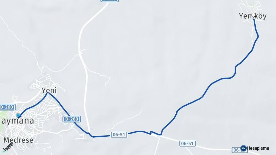 Ankara Haymana Yeniköy Haymana Arası Kaç Km - Yol Haritası