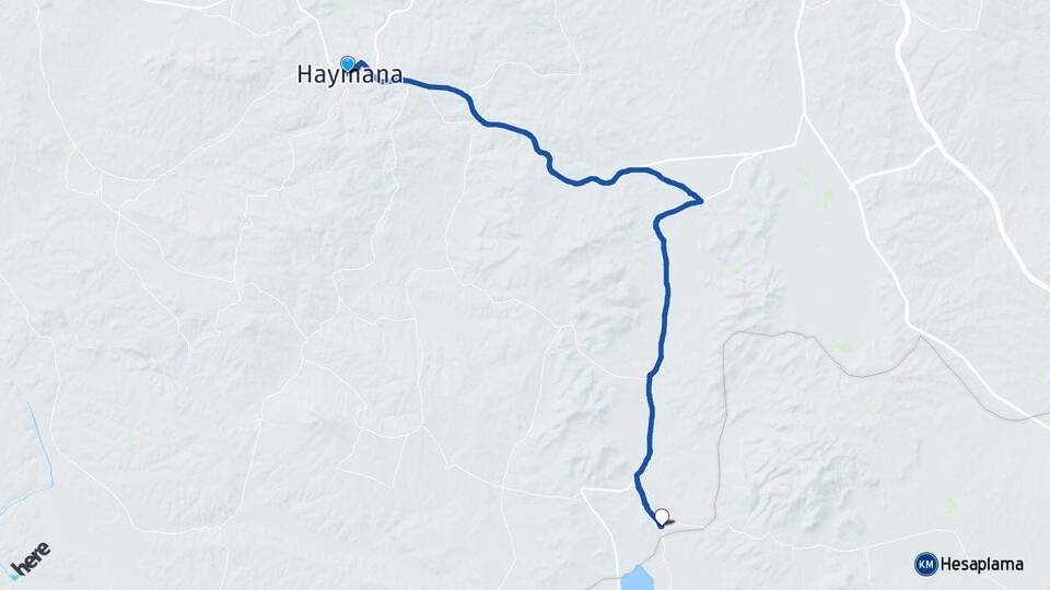Ankara Haymana Yeşilköy Haymana Arası Kaç Km - Yol Haritası
