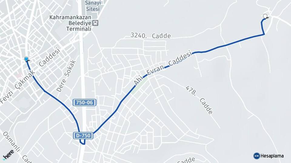 Ankara Kahramankazan Alpagut Kahramankazan Arası Kaç Km - Yol Haritası