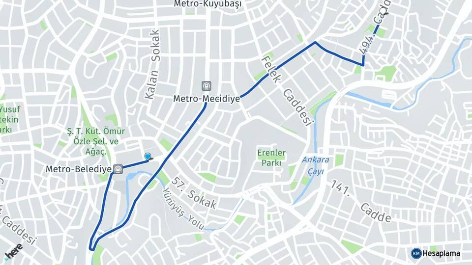 Ankara Keçiören Çaldıran Keçiören Arası Kaç Km - Yol Haritası