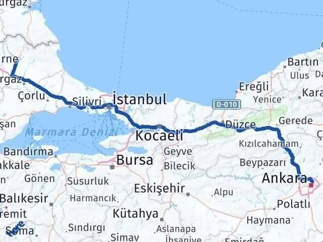 Ankara Keçiören Kırklareli Arası Kaç Km - Yol Haritası