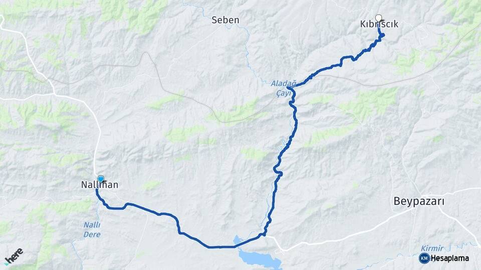Ankara Nallıhan Kıbrıscık Bolu Arası Kaç Km - Yol Haritası