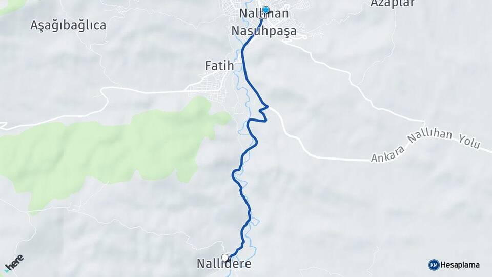 Ankara Nallıhan Nallıdere Nallıhan Arası Kaç Km - Yol Haritası