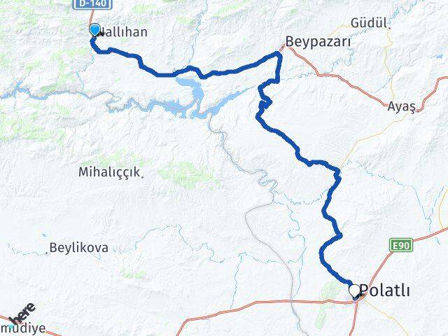 Ankara Nallıhan Polatlı Arası Kaç Km - Yol Haritası