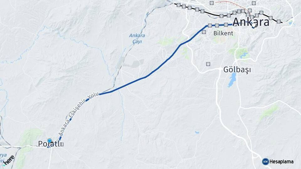 Ankara Polatlı Çankaya Arası Kaç Km - Yol Haritası