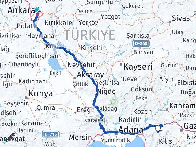 Ankara Yenimahalle İslahiye Gaziantep Arası Kaç Saat? Yol Haritası, Yakıt, Rota ve Mesafe Hesaplama Ankara Yenimahalle İslahiye Gaziantep Arası Kaç Km? Kaç Saat? Yol Haritası