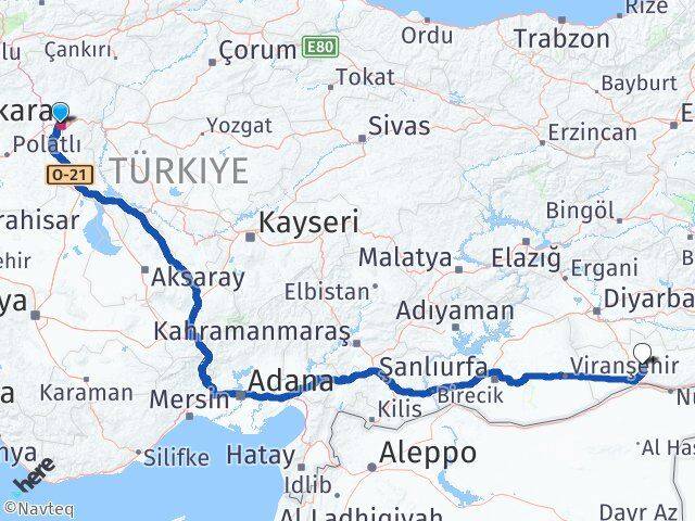 Ankara Yeşilli Mardin Arası Kaç Km - Yol Haritası