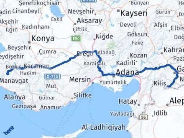 Antalya Akseki Kilis Arası Kaç Km - Yol Haritası