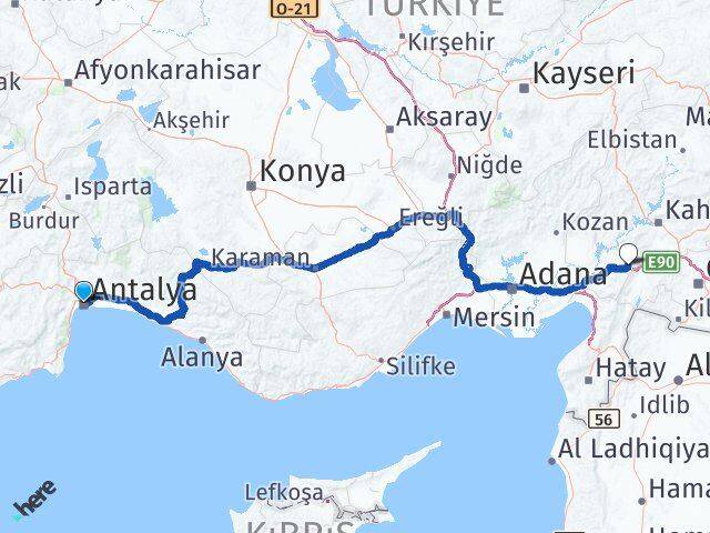 Antalya Bahçe Osmaniye Arası Kaç Saat? Yol Haritası, Yakıt, Rota ve Mesafe Hesaplama Antalya Bahçe Osmaniye Arası Kaç Km? Kaç Saat? Yol Haritası