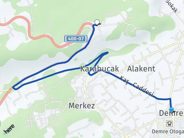 Antalya Demre Gürses Demre Arası Kaç Km - Yol Haritası