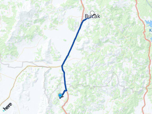 Antalya Döşemealtı Bademağacı Bucak Burdur Arası Kaç Km - Yol Haritası