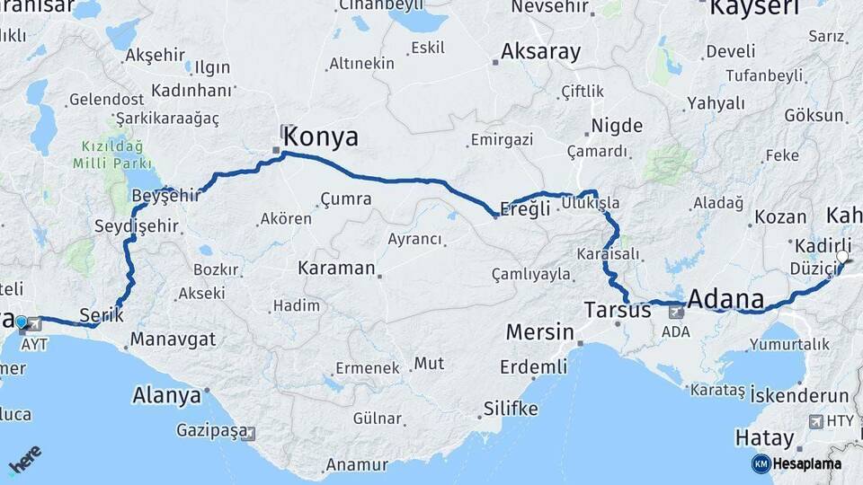 Antalya Düziçi Osmaniye Arası Kaç Saat? Yol Haritası, Yakıt, Rota ve Mesafe Hesaplama Antalya Düziçi Osmaniye Arası Kaç Km? Kaç Saat? Yol Haritası