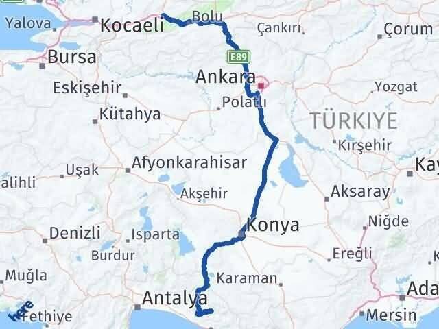 Antalya Gündoğmuş Düzce Arası Kaç Km - Yol Haritası