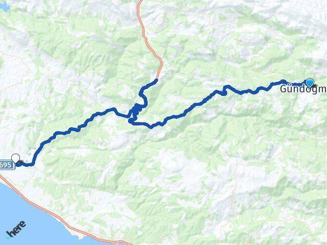 Antalya Gündoğmuş Hacıobası Manavgat Arası Kaç Km - Yol Haritası