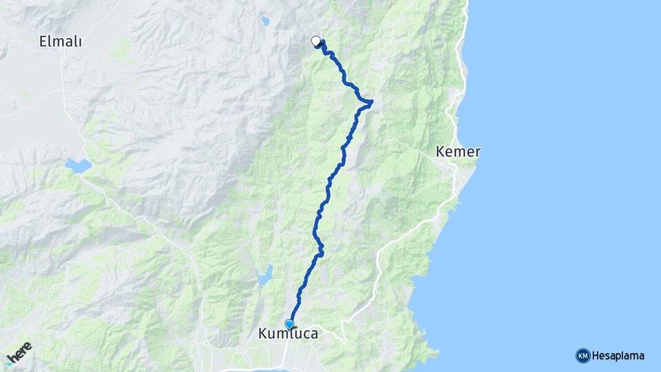 Antalya Kumluca Büyükalan Kumluca Arası Kaç Km - Yol Haritası