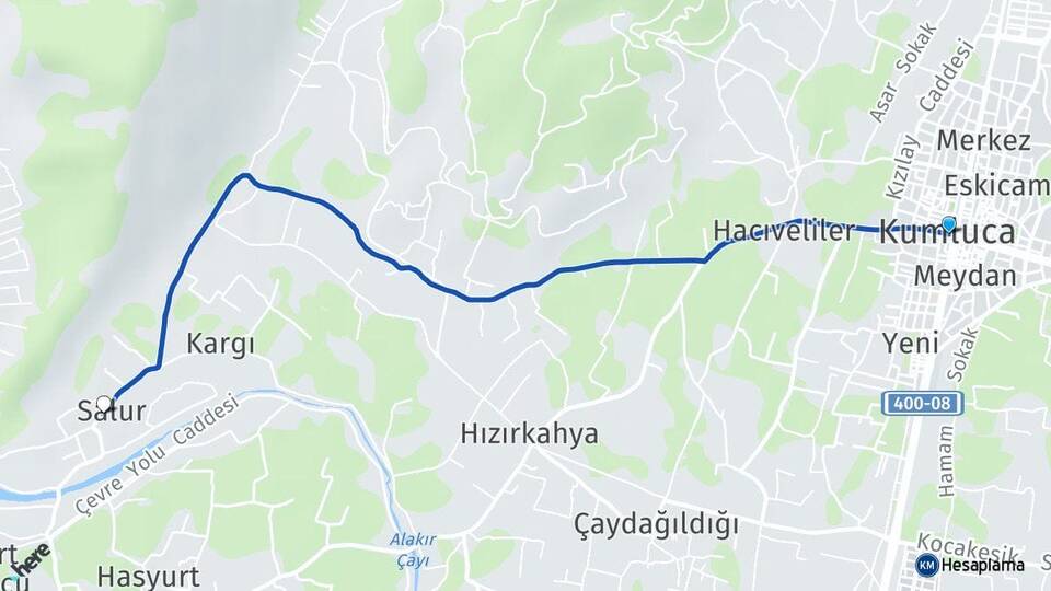 Antalya Kumluca Salur Kumluca Arası Kaç Km - Yol Haritası