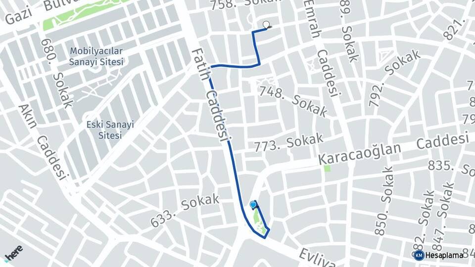 Antalya Muratpaşa Dutlubahçe Muratpaşa Arası Kaç Km - Yol Haritası