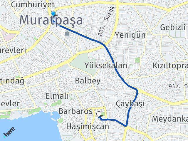 Antalya Muratpaşa Sinan Muratpaşa Arası Kaç Km - Yol Haritası