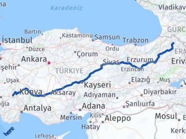 Ardahan Başmakçı Afyonkarahisar Arası Kaç Km - Yol Haritası