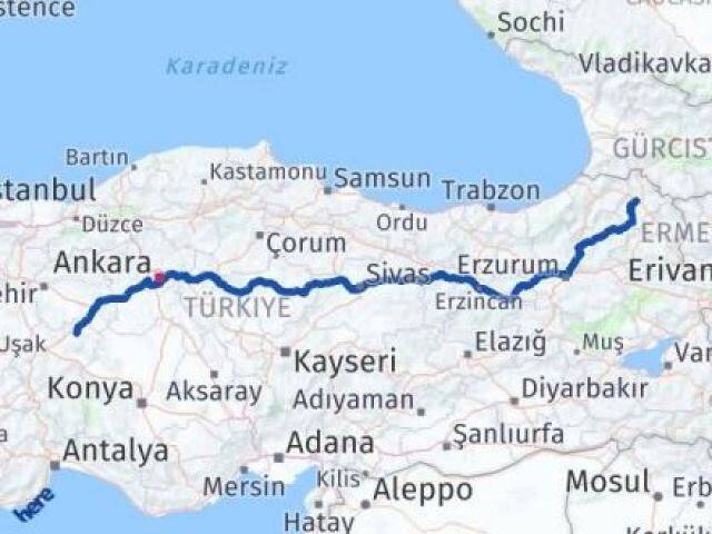 Ardahan Emirdağ Afyonkarahisar Arası Kaç Km - Yol Haritası