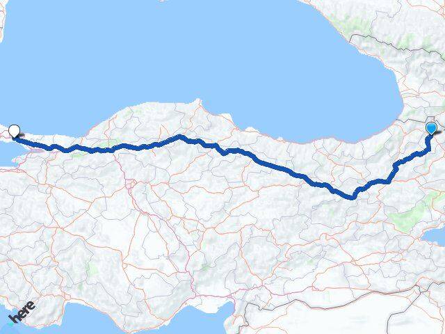 Ardahan Eyüpsultan İstanbul Arası Kaç Km - Yol Haritası