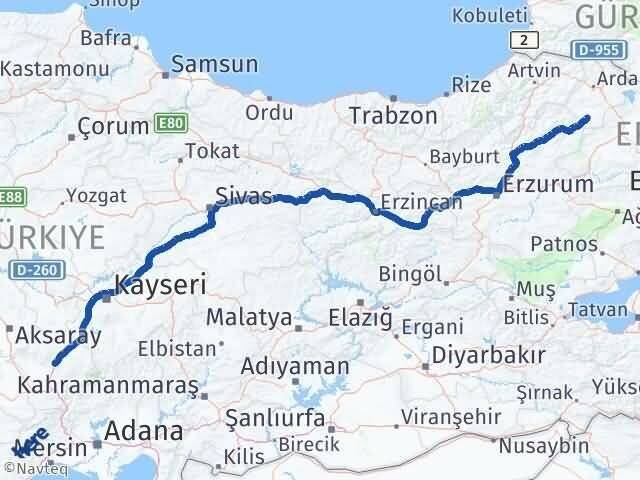 Ardahan Göle Niğde Arası Kaç Km - Yol Haritası