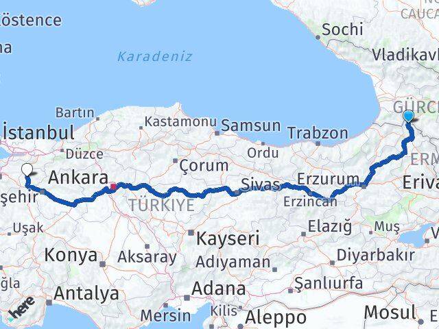 Ardahan Posof Bilecik Arası Kaç Km - Yol Haritası