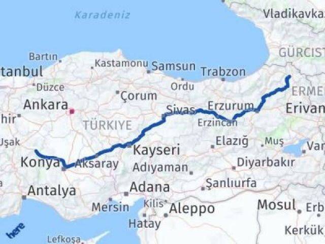 Ardahan Sultandağı Afyonkarahisar Arası Kaç Km - Yol Haritası