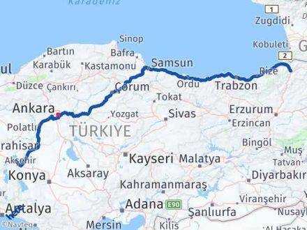 Artvin Sultandağı Afyonkarahisar Arası Kaç Km - Yol Haritası