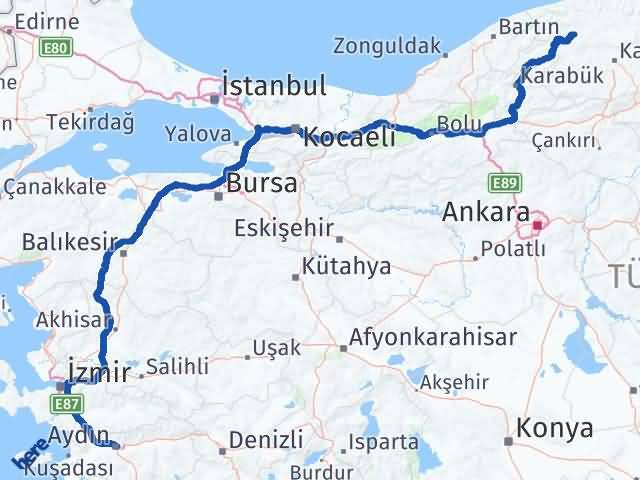 Aydın Azdavay Kastamonu Arası Kaç Saat? Yol Haritası, Yakıt, Rota ve Mesafe Hesaplama Aydın Azdavay Kastamonu Arası Kaç Km? Kaç Saat? Yol Haritası