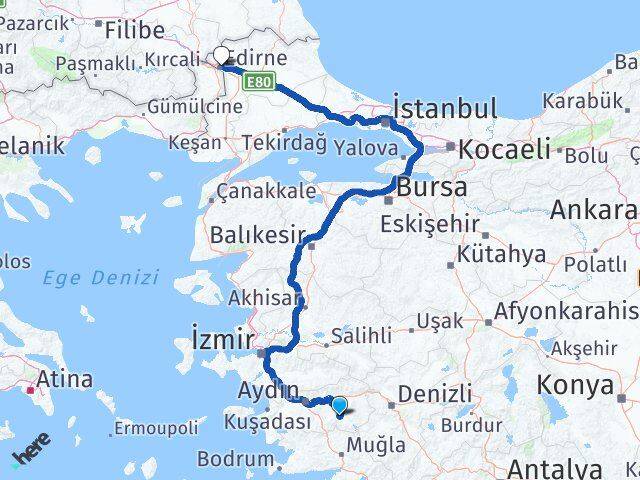 Aydın Bozdoğan Edirne Arası Kaç Saat? Yol Haritası, Yakıt, Rota ve Mesafe Hesaplama Aydın Bozdoğan Edirne Arası Kaç Km? Kaç Saat? Yol Haritası