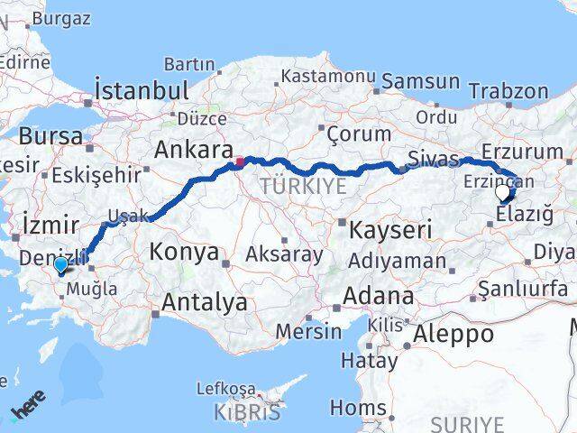 Aydın Bozdoğan Tunceli Arası Kaç Km - Yol Haritası