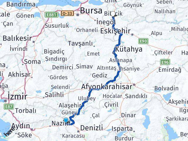 Aydın Buharkent Bilecik Arası Kaç Saat? Yol Haritası, Yakıt, Rota ve Mesafe Hesaplama Aydın Buharkent Bilecik Arası Kaç Km? Kaç Saat? Yol Haritası
