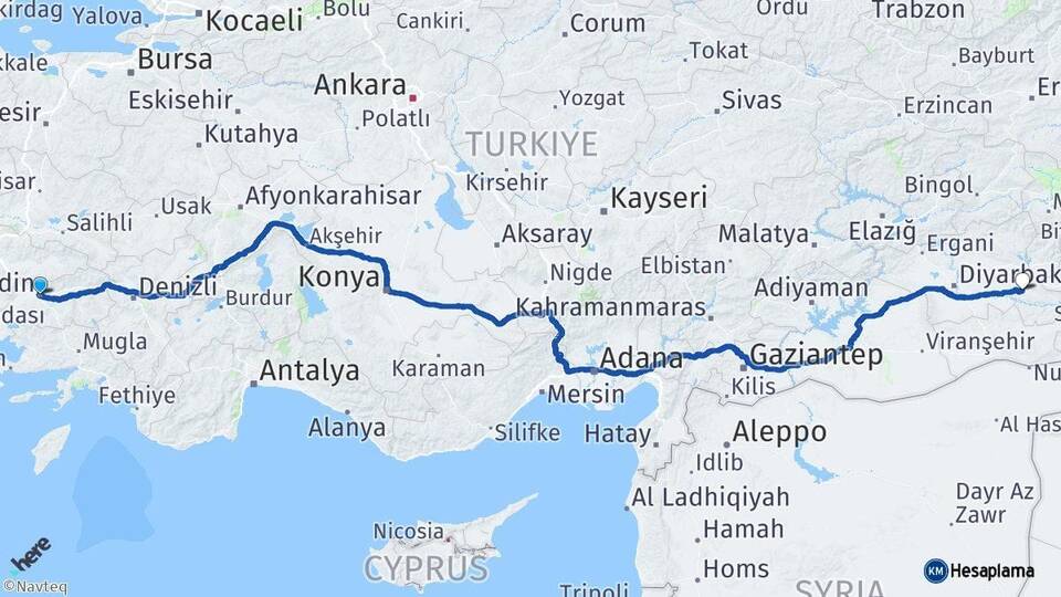 Aydın Efeler Batman Arası Kaç Saat? Yol Haritası, Yakıt, Rota ve Mesafe Hesaplama Aydın Efeler Batman Arası Kaç Km? Kaç Saat? Yol Haritası