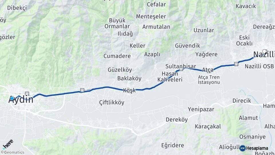 Aydın Efeler Nazilli Arası Kaç Km? Arası Kaç Saat? Nerede Yol Haritası Yakıt, Rota ve Mesafe Hesaplama Aydın Efeler Nazilli Arası Kaç Km? Arası Kaç Km Saat? Nerede Yol Haritası Yakıt, Rota ve Mesafe Hesaplama