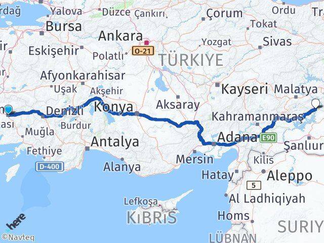 Aydın Gerger Adıyaman Arası Kaç Km - Yol Haritası