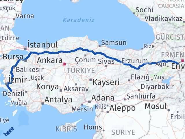 Aydın Germencik Iğdır Arası Kaç Km - Yol Haritası