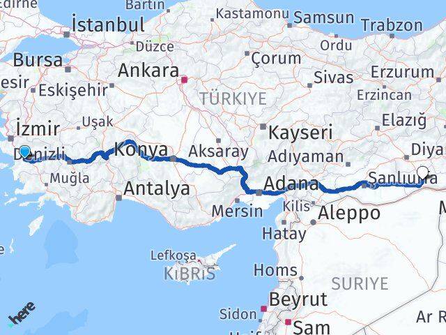 Aydın Germencik Mardin Arası Kaç Km - Yol Haritası
