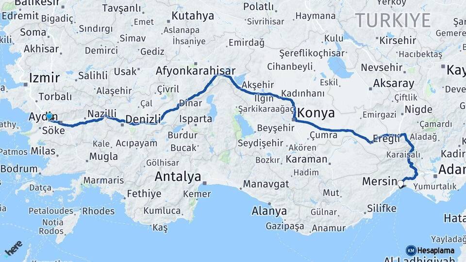 Aydın Germencik Mersin Arası Kaç Saat? Yol Haritası, Yakıt, Rota ve Mesafe Hesaplama Aydın Germencik Mersin Arası Kaç Km? Kaç Saat? Yol Haritası